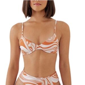 New! Montce Dainty Bikini Top Carmel underwire 24402
